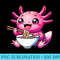 Kawaii Just a Girl Who Loves Axolotl Ramen Anime Cutecore - Blank Shirt Template PNG - Transform Your Sublimation Creations