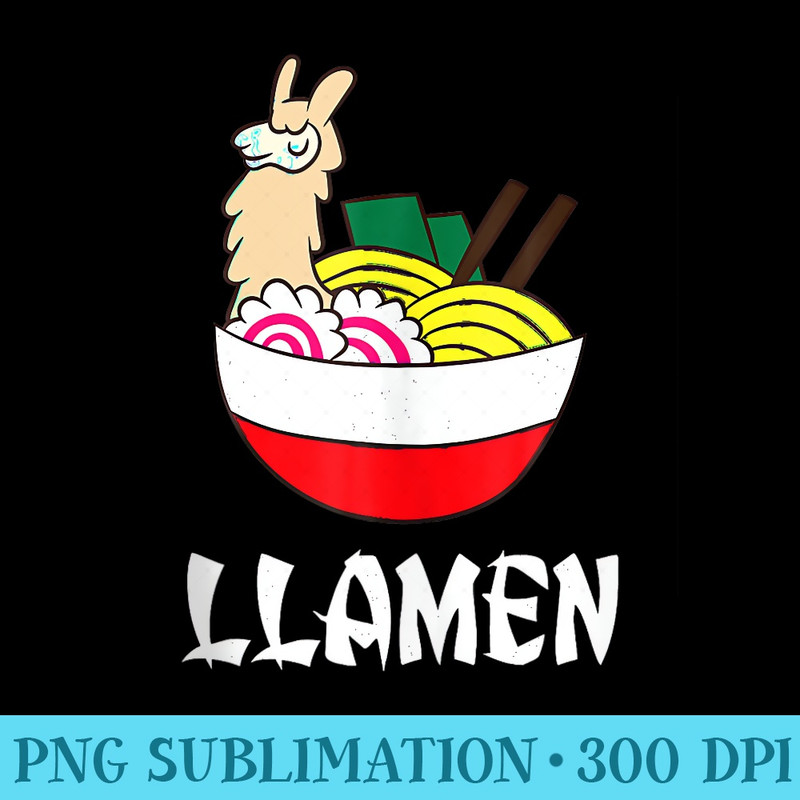 Llamen Noodles Chinese Food Japanese Ramen Noodles Llama - PNG file download - Bold & Eye-catching