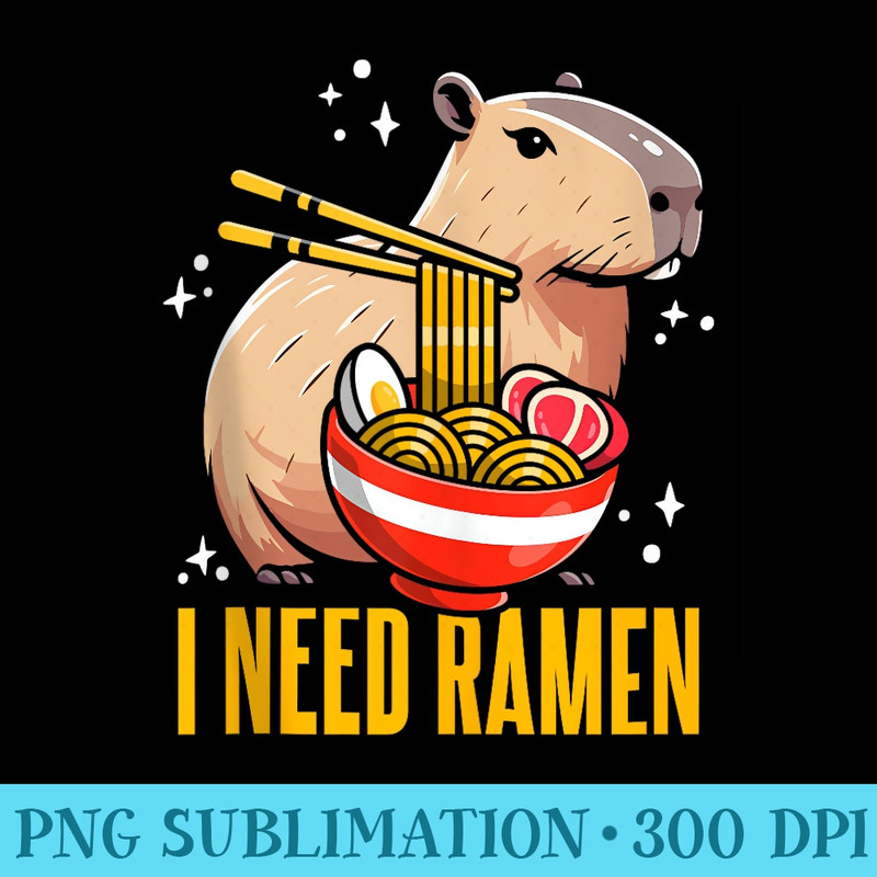 Kawaii Capybara Ramen Japanese - PNG Download Icon - Unleash Your Inner Rebellion