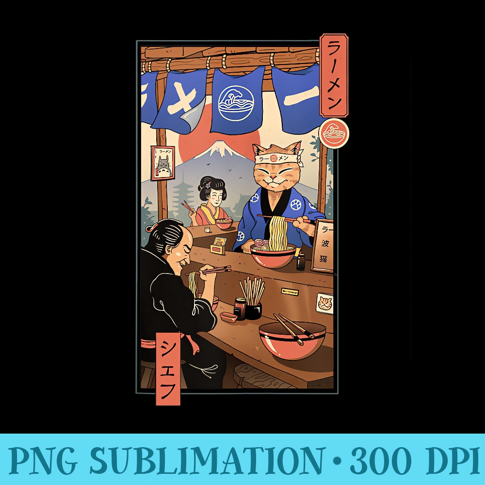 Ramen Meowster - Transparent Shirt Clip Art - Instant Access To Downloadable Files