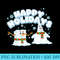 Spongebob Squarepants Patrick Star Snowmen Happy Holidays - PNG Download Artwork - Transform Your Sublimation Creations
