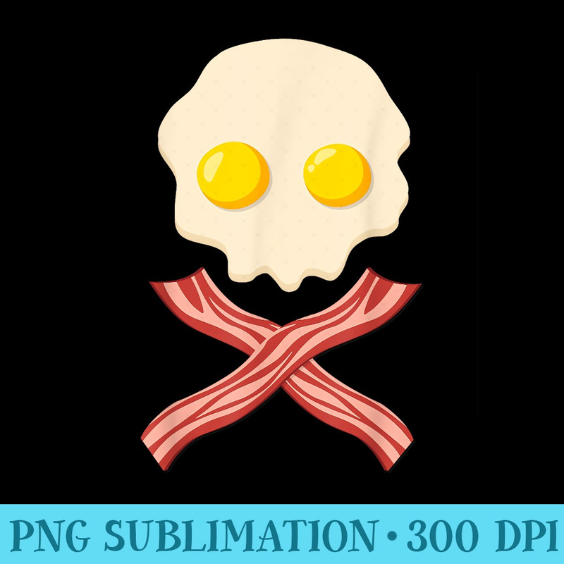 Creepy Egg Bacon Skull Ghost Face Monster Zombie Halloween - Printable PNG Graphics - Perfect for Sublimation Mastery