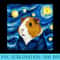 Guinea Pig Van Gogh Style Starry Night Graphic - PNG Download High Quality - Fashionable and Fearless