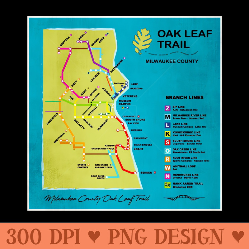 Milwaukee County Oak Leaf Trail - PNG Image Download - Fashionable and Fearless