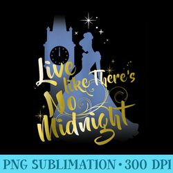 disney cinderella live like theres no midnight silhouette - trendy png designs