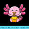 Kawaii Axolotl Ramen Noodles Japanese Anime Otaku Nu Goth - PNG Download Graphic - Perfect for Sublimation Art