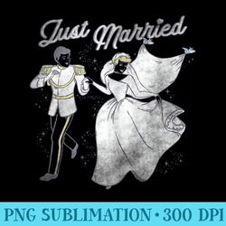 disney cinderella prince princess just married v2 - png download artwork