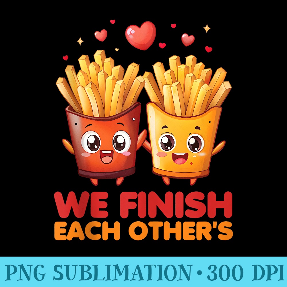 We Finish Each Others cookies, Romantic French Fries - Digital PNG Downloads - Unlock Vibrant Sublimation Designs