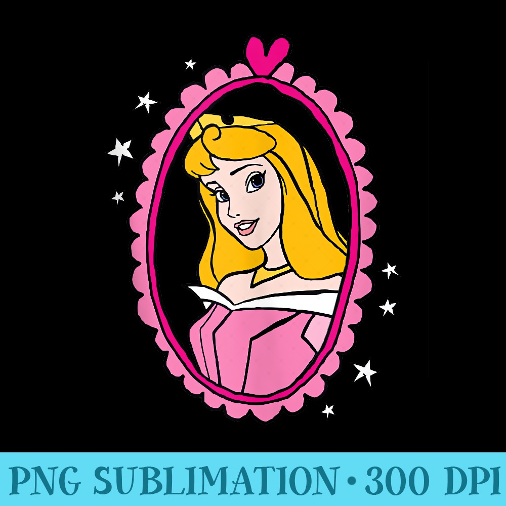 Disney Princess Sleeping Beauty Aurora Portrait - Shirt Template Transparent - Premium Quality PNG Artwork