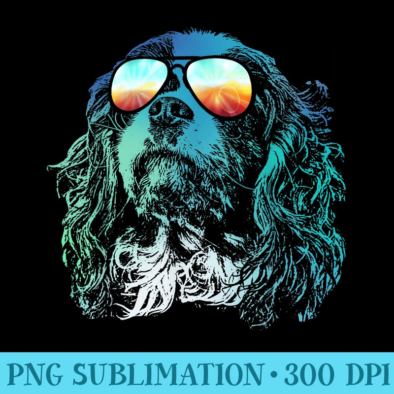 Disco Groovy Cavalier King Charles Spaniel T Dog - Unique Sublimation PNG Download - Bring Your Designs to Life