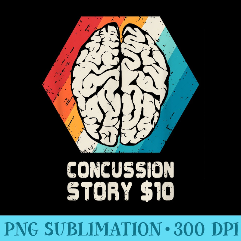 Concussion T Brain Head Injury Get Well Soon - Shirt Vector Illustration - Lifetime Access To Purchased Files