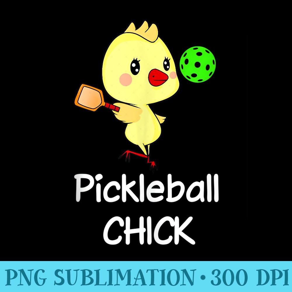 s Pickleball Pickle Ball Chick Player - Shirt Print PNG - Enhance Your Apparel with Stunning Detail