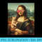 Mona Lisa with cat pink sunglasses_Kustwer - PNG Design Files - Enhance Your Apparel with Stunning Detail