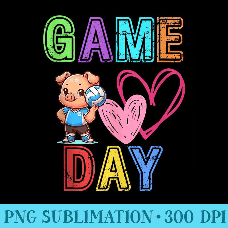 Game Day Pig Volleyball Set And Spike - Download Transparent PNG Images - Trendsetting And Modern Collections