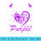 In May We Wear Purple Ribbon Stroke Awareness Butterfly - Sublimation PNG download - Unique And Exclusive Designs