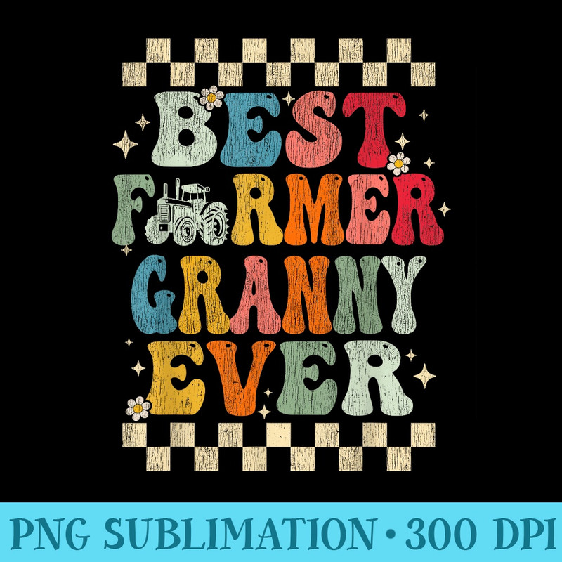 Best Farmer Granny Ever Retro Groovy Farmer Granny - Shirt Mockup Download - Trendsetting And Modern Collections