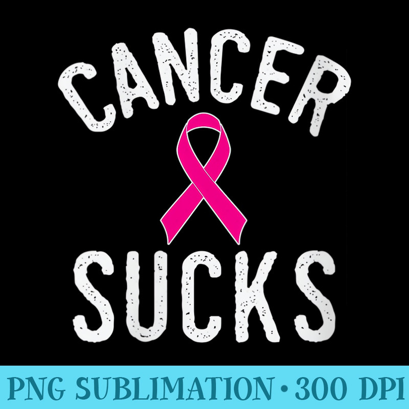 s Pink Ribbon Breast Cancer Awareness Month Cancer Sucks - Download PNG images - Boost Your Success with this Inspirational PNG Download