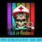 Nurse Halloween Trick Or Treatment Day Of The Dead Skull - Shirt Artwork PNG - Limited Edition And Exclusive Designs