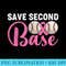 Save Second 2nd Base Baseball Breast Cancer Awareness - PNG Clipart Download - Bold & Eye-catching
