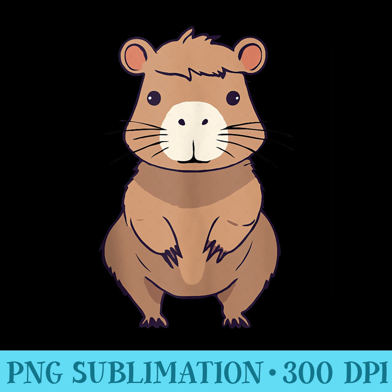 Cute Capybara Water Pig - Shirt Design PNG - Bold & Eye-catching