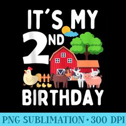 its my 2nd birthday 2 years old farm animals theme for - png graphics download