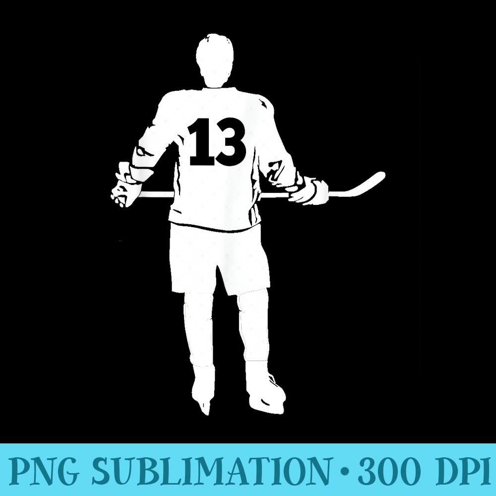 My Favorite Hockey Player Number 13, Hockey Fan - PNG Design Files - Capture Imagination with Every Detail