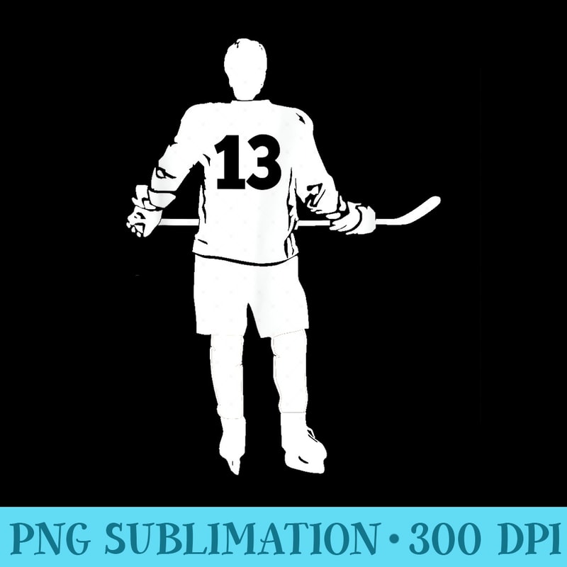 My Favorite Hockey Player Number 13, Hockey Fan - PNG Design Files - Capture Imagination with Every Detail
