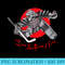 Samurai Hockey Goaltender Battle Goalie Logo - Shirt Design PNG - Perfect for Creative Projects