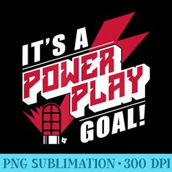 its a power play goal new york hockey - png download button