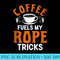 Jump Rope Coffee Drinking Skipping Roping Jumping Exercise - Shirt Drawing PNG - Unleash Your Creativity