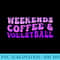 Groovy Weekend Coffee and Volleyball Moms Mothers Day - PNG Download Icon - Perfect for Sublimation Art