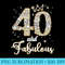 40 And Fabulous Happy Birthday To Me 40th Birthday Women - Sublimation PNG Designs - Stunning Sublimation Graphics