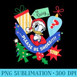 disney daisy duck christmas holiday please be shoes - png image download