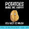 Cute Potato For Vegetable Baked Potato Lovers - PNG Download Resource - Unlock Vibrant Sublimation Designs