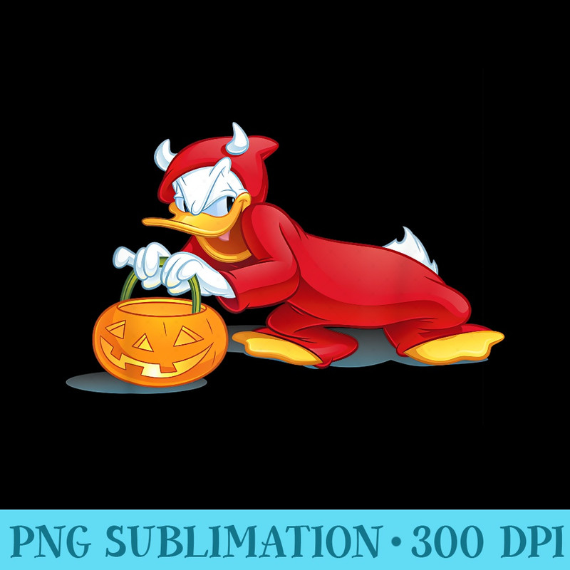 Donald Duck Halloween Donald Duck Devil - PNG design downloads - Perfect for Sublimation Art