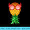 Swinger Upside Down Bad Pineapple Red Glasses Devil Horn - Free Transparent PNG Download - Quick And Seamless Download Process