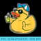 Evil Duck Middle Finger Cheeky Rubber Duck - PNG Download Icon - Transform Your Sublimation Creations