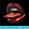 tongue out Red Lips Lipstick Kissy Makeup Lip Kiss Vintage - Digital PNG Artwork - Enhance Your Apparel with Stunning Detail