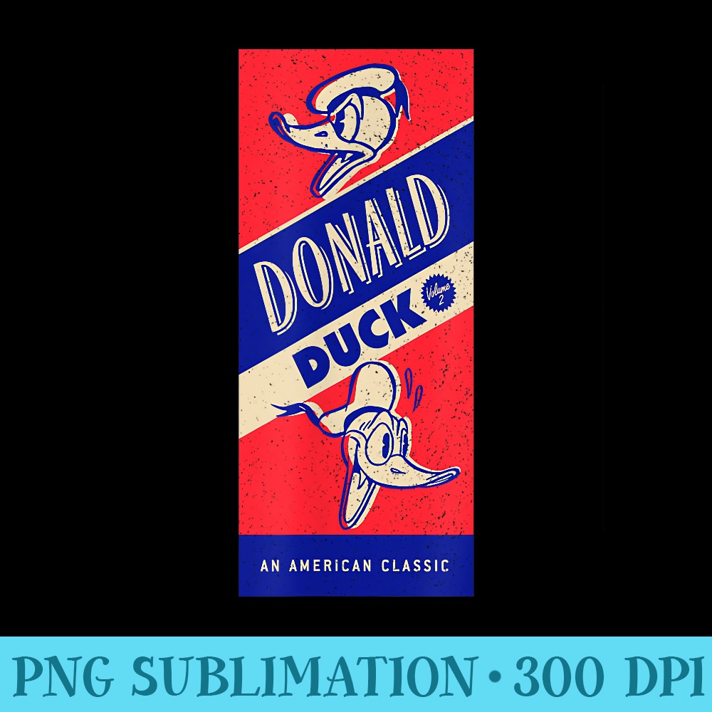 Disney Donald Duck Vintage - PNG Download Design - Vibrant and Eye-Catching Typography