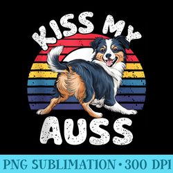 mini australian shepherd kiss my auss kiss my aussie dog - png download graphic