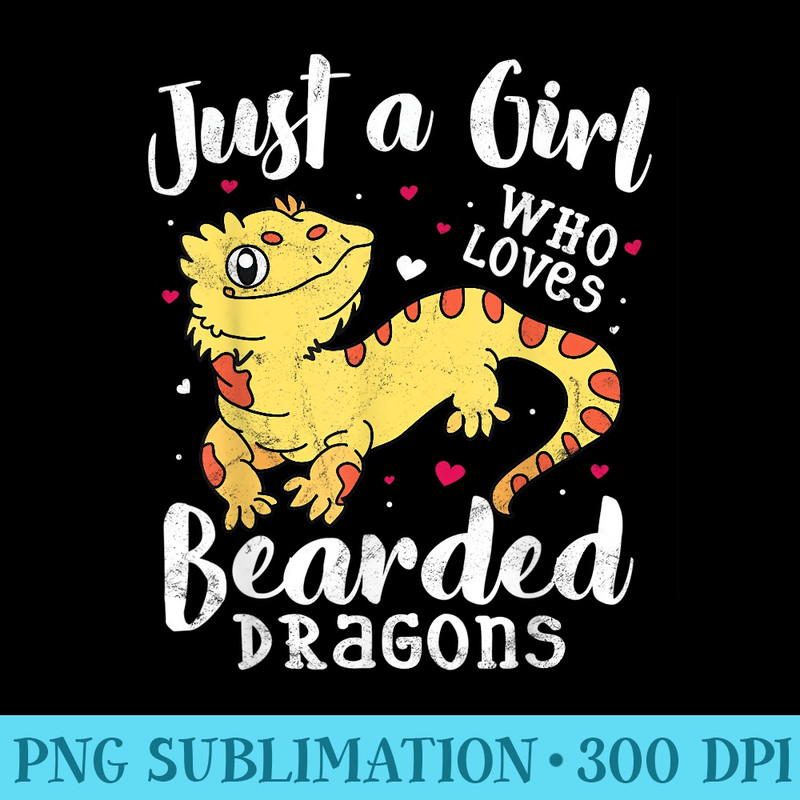 Just A Girl Who Loves Bearded Dragon Women Mom - PNG Image Download - Capture Imagination with Every Detail