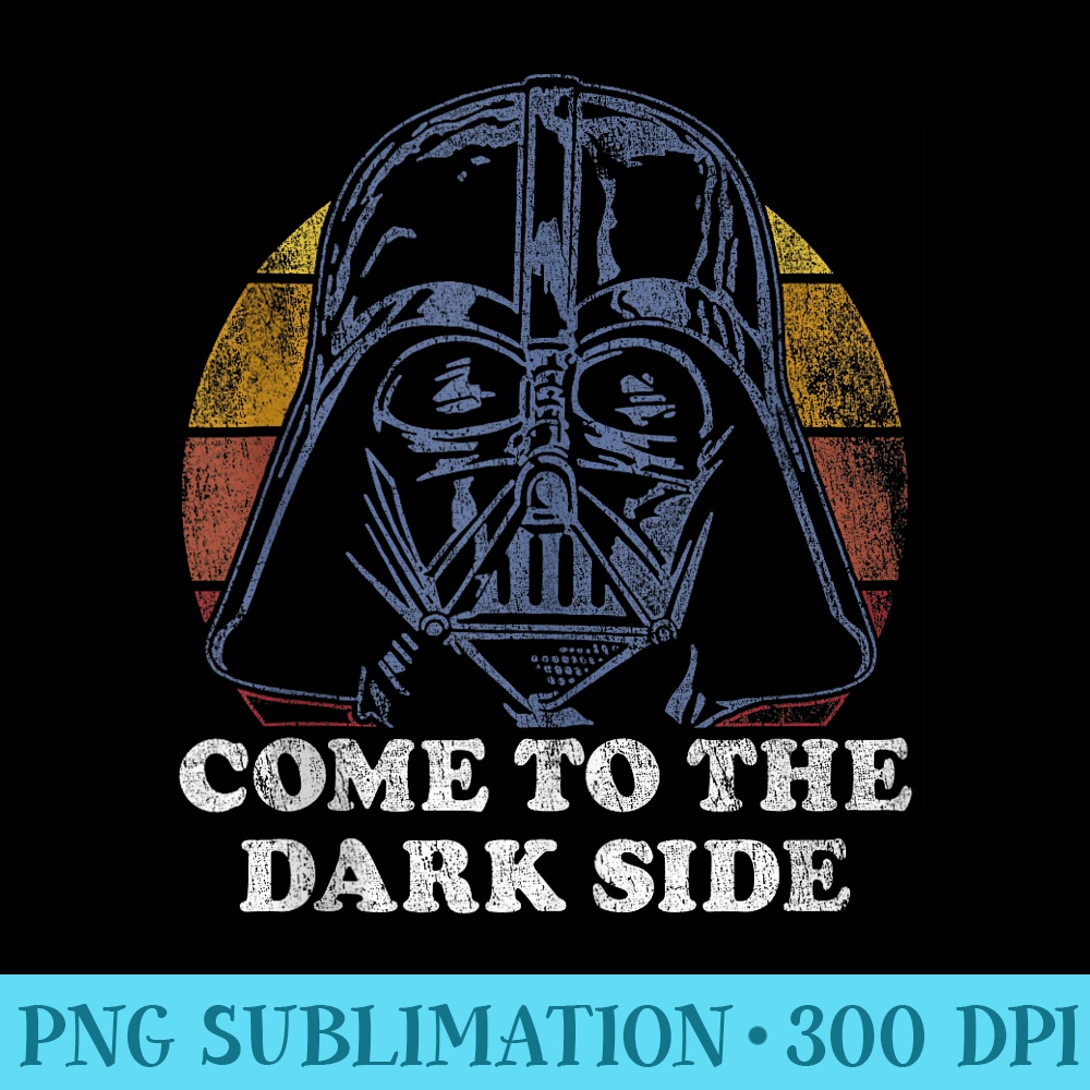 Star Wars Darth Vader Retro Rising Sun - Sublimation PNG download - Quick And Seamless Download Process