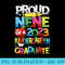 Proud Nene Of A Kindergarten Grad Graduation Class of 2023 Premium - Blank Shirt Template PNG - Unique And Exclusive Designs