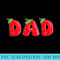 Funny Strawberry Dad Fruit Birthday Family Matching - Transparent PNG download - Versatile And Customizable Designs
