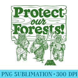 star wars ewoks protect our forests camp disney - shirt graphic resources