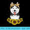 Girls Women Mom Siberian Husky Dog Sunflower Puppy Lover - Shirt Artwork PNG - Unleash Your Creativity
