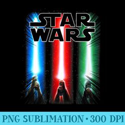 star wars classic red blue green lightsaber salute - casual shirt png