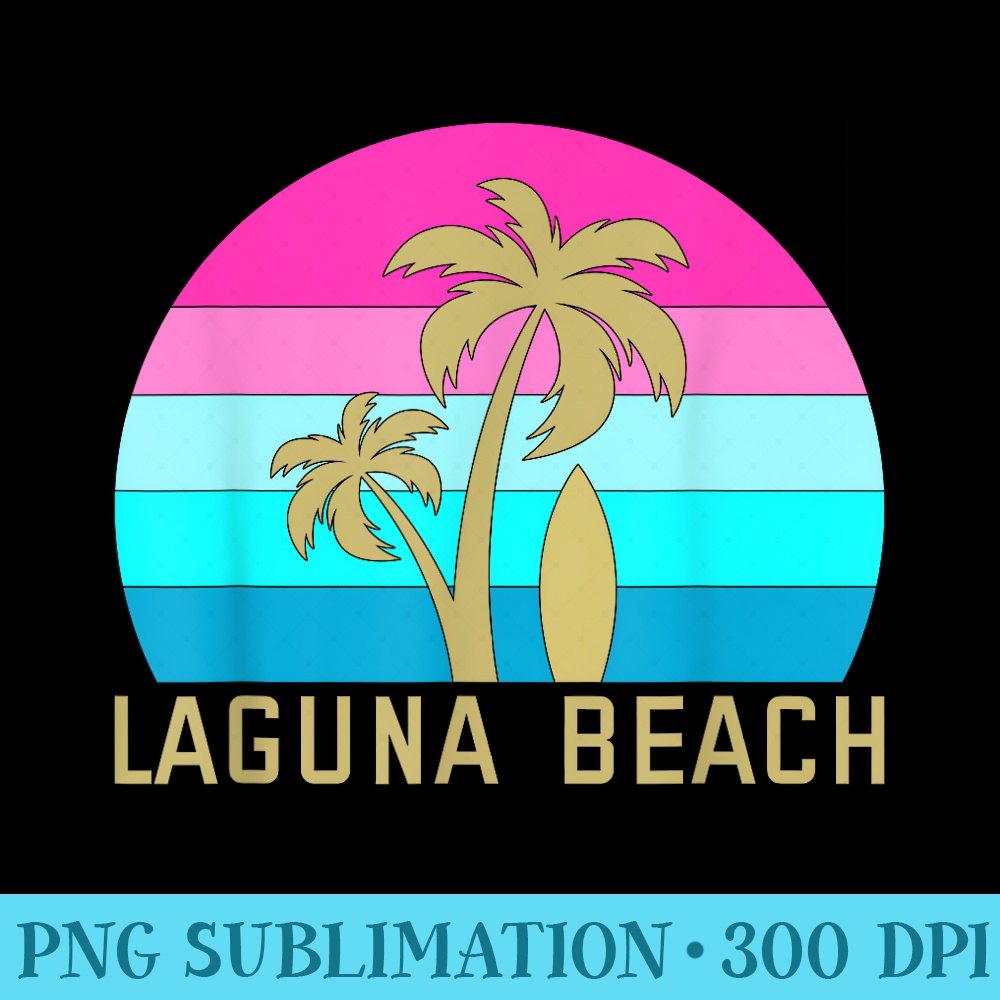 Surf Surfing Palm Tree Summer California Laguna Beach - Shirt Drawing PNG - Unique And Exclusive Designs