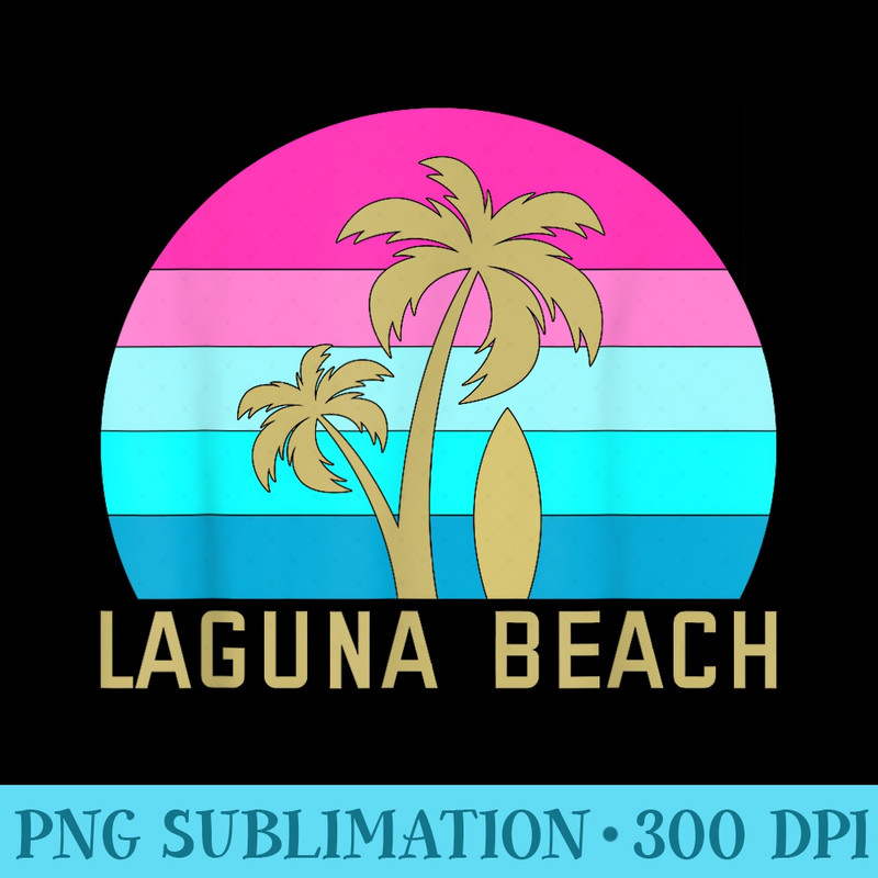Surf Surfing Palm Tree Summer California Laguna Beach - Shirt Drawing PNG - Unique And Exclusive Designs