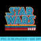 Star Wars Super Retro Striped Logo 1977 Disney - PNG Download Graphic - Spice Up Your Sublimation Projects